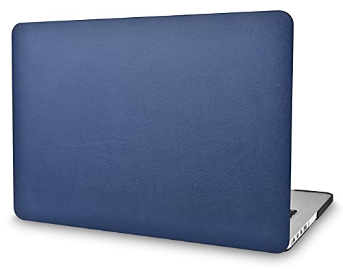 KECC Ultra Thin Case for MacBook Air 15 inch M5 2026 2025-2023 Release M4 M3 M2 Pro/Max Chip, Italian Leather Hard Shell for MacBook Air 15”, Navy Blue Leather - color: Navy Blue Leather, size: Air 15" 2023-2025
