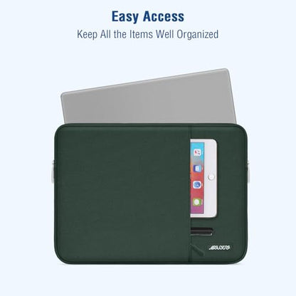 MOSISO Laptop Case 12.3 inch, 11-11.6 inch Laptop Sleeve Bag with Pocket | Compatible with MacBook Air 11.6, Acer HP Dell Lenovo Samsung, Surface Pro, Polyester Vertical Computer Bag, Midnight Green - color: Midnight Green, size: 12.3 inch