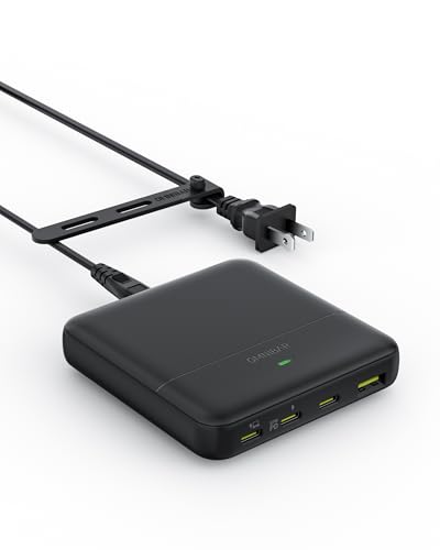 USB C Charging Station 67W, 4-Port Slim USB C Charger Block for iPhone 17/16/15, MacBook Air/Pro with 5ft Extension Cord, 3 USBC, 1 USB-A, Fast Charging Desktop Charger for Home Office Travel, Black - color: Black