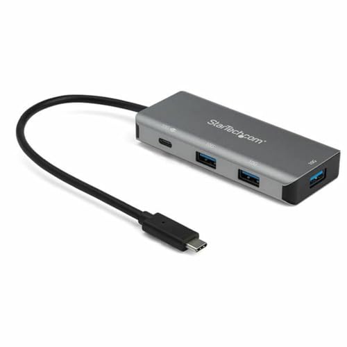 StarTech 4-Port USB-C Hub 10Gbps with 100W PD, TAA, Portable (HB31C3A1CPD3) | 3x USB-A and 1x USB-C, USB 3.2 Gen 2, 100W PD passthrough charging, Thunderbolt 3 compatible