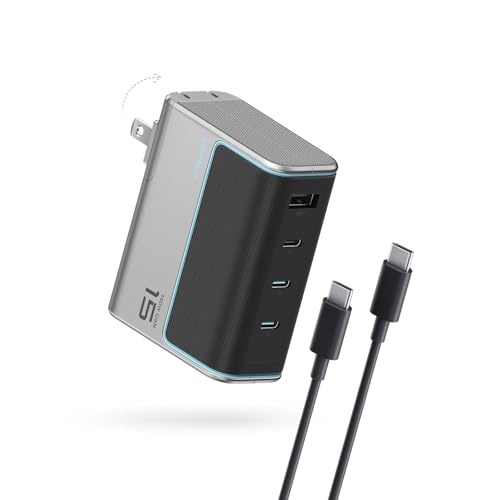CUKTECH 15 140W USB C Charger, 4-Port Foldable Laptop Block, Advanced GaN Power Adapter, PD3.1 Fast Charging Wall Charger for MacBook, iPhone 16 Series, Samsung Galaxy, iPad, Pixel, and More
