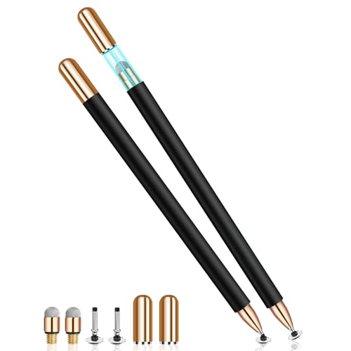 Stylus(2Pcs), Stylus Pens for Touch Screens, Universal Stylus High Precision Sensitivity, Stylus Pen for Android, ipad, iPhone, Galaxy Microsoft, Chromebook Tablet, Compatible with All Touch Screens - color: Black/Black