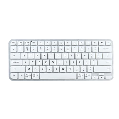 Waterproof Laptop Keyboards Covers Silicone Protective Film for Keys Wireless Keyboards - color: White