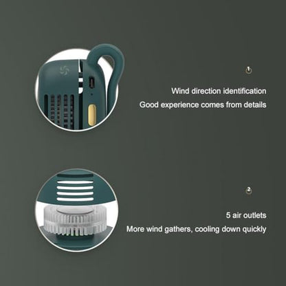 Portable Silent Mini Bladeless Electric Fan, Hands Free Shirt and Waist Clips Whirlwind Fans, USB Rechargeable Neck Fan for Outdoor & Travel & Office, Travel Accessories, Gift (Pink)