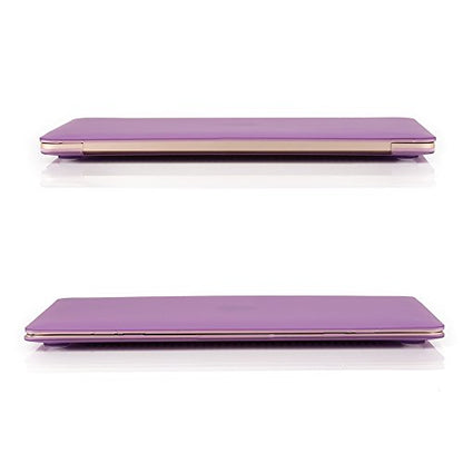 RUBAN Case Compatible with MacBook 12 Inch A1534 - Slim Snap On Hard Shell Protective Cover and Keyboard Cover, Purple - color: Purple