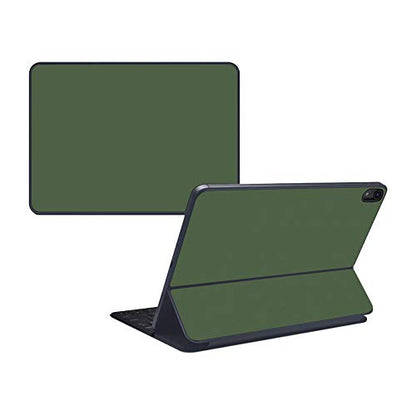MightySkins Skin Compatible with Apple iPad Pro Smart Keyboard 11" (2018) - Solid Olive - Protective, Durable and Unique Vinyl Decal wrap Cover - Easy to Apply and Change Styles - Made in The USA