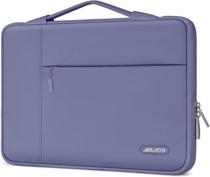 MOSISO Laptop Case 13.3 inch, 13-13.3 inch Laptop Sleeve with Handle Compatible with MacBook Air/Pro 13/Pro 14 M5 M4 M3 M2 M1,HP Dell ASUS Lenovo, Polyester Multifunctional Computer Bag, Lavender Gray - color: Lavender Gray, size: 13.3 inch