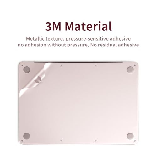 4 in 1 Ultra Thin 3M Vinyl Full Size Laptop Skin Palm Rest Sticker for 2026 New Released MacBook Pro Neo 13 Inch A18 (Blush Pink) - color: Blush Pink