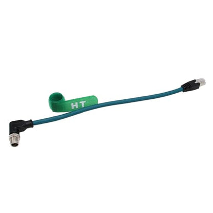 Ethernet Right Angle M12 8 Pin X-Coded RJ45 CAT-7e GigE High Speed Cable for Cognex Baumer Camera Sensor Switcher Router PLC 30cm - size: 30cm