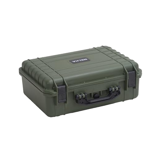 MEIJIA All Weather IP67 Waterproof Hard Camera Case,Hard Protective Case,Hard Case with Customizable Foam,Fit Use of Drones,Camera,Equipments,Pistols(Green,18.5 x14.06x6.93inches) - color: Green, size: 18.5 x14.06x6.93inches