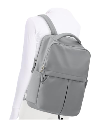 Laptop Work Backpack for Women - 15.6 Inch Laptop Compartment, Lightweight Waterproof Large Travel Backpack for College, Nurse & Teacher, Grey - color: Model a Grey