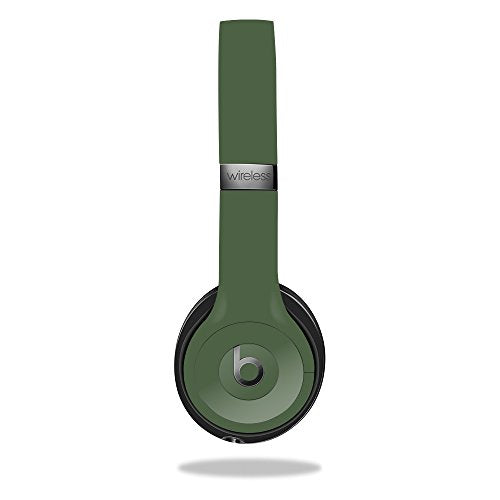 MightySkins Skin Compatible with Beats by Dr. Dre Solo 3 Wireless - Solid Olive | Protective, Durable, and Unique Vinyl Decal wrap Cover | Easy to Apply, Remove, and Change Styles | Made in The USA - color: Olive