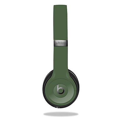 MightySkins Skin Compatible with Beats by Dr. Dre Solo 3 Wireless - Solid Olive | Protective, Durable, and Unique Vinyl Decal wrap Cover | Easy to Apply, Remove, and Change Styles | Made in The USA - color: Olive