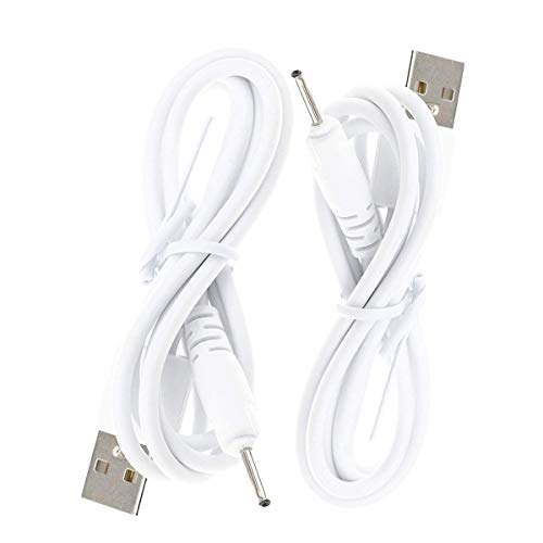 TenCloud DC 2.0mm Jack Charger Port 100CM USB Charge Replacement Power Cable Compatible with Beats Solo HD505 Headphones NOT for Dr. Dre Powerbeats3 (White+White) - color: White+White