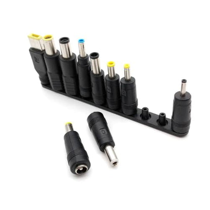 10 in 1 Universal Laptop DC Power Connector Tips Kit, USB A Male to Multi Size DC Barrel Plug Adapter Set with ThinkPad Square Port for HP Dell Lenovo Asus Acer Samsung Notebook