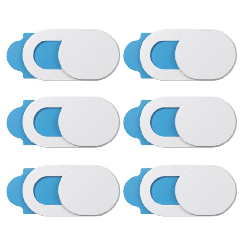 3/6 Pack Webcam Cover Slide for Laptop, Tablet, Mobile Phone - 0.02 Inch Ultra-Thin, Anti-peep Lens, Sliding Blocker (White,6 PCS) - color: White, size: 6 PCS