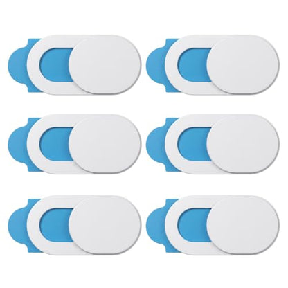 3/6 Pack Webcam Cover Slide for Laptop, Tablet, Mobile Phone - 0.02 Inch Ultra-Thin, Anti-peep Lens, Sliding Blocker (White,6 PCS) - color: White, size: 6 PCS