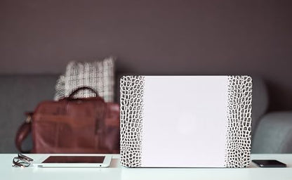 Crocodile Case for MacBook Air 13 inch 2026 M5, 2022-2025 M4/M3/M2 | Model A3449 A3240 A3113 A2681, Texture Crocodile Aligator Skin Snakeskin PU Leather Hardshell & Keyboard Cover, Black White - color: ## Black White Crocodile