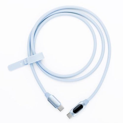 MyVolts Step Up USB-C to USB-C PD Cable with LCD Power Meter, Sky Blue - color: Sky Blue, size: USB-C to USB-C
