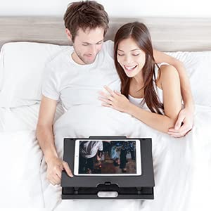 Lap Desk - Lap Desk for Laptop w/ Mouse Pad, Computer Lap Desk w/ Dual Cushions, Laptop Stand for Car 6 Adjustable Angles, Fits Up to 15.6" Laptops, Lap Writing & Drawing Board for Sofa & Bed