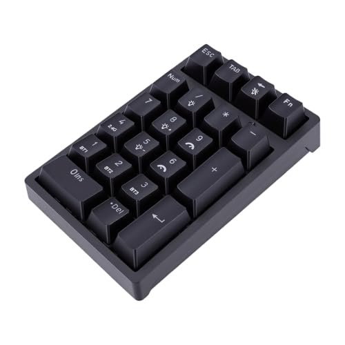PUSOKEI Wireless Number Pads, Bluetooth Mechanical Numeric Keypad with RGB Light, Mini Portable Financial Accounting Rechargeable Numeric Pad for Laptop, PC