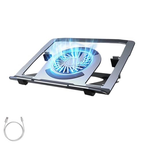 Foldable Aluminum Laptop Stand with Efficient Cooling Systems and Adjustable Angled for 17Inch Notebook Aluminum Laptop Stand - color: grey