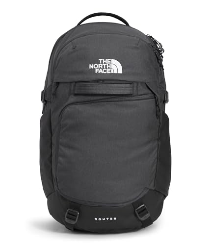 The North Face Router Everyday Laptop Backpack - Daypack, Water Repellent, Laptop Sleeve, Reflective Details, Asphalt Grey Light Heather/TNF Black-NPF, One Size - color: Asphalt Grey Light Heather/Tnf Black-npf, size: One Size