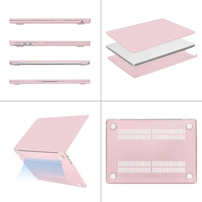 MOSISO Compatible with MacBook Air 13 inch Case M5 2026 M4 M3 M2 2025-2022 | A3449 A3240 A3113 A2681, Scratches-Resistant Protective Hard Shell for MacBook Air 13.6 inch Case, Baby Pink - color: Baby Pink
