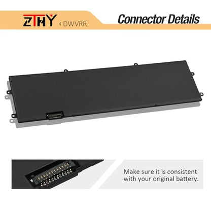 DWVRR Battery Replacement for Dell Inspiron 16 7620 2-in-1 Alienware X15 R1 | Alienware X15 R2/ Alienware X17 R1 R2 P111F P111F001 P111F003 P48E001 P48E002 P119F P119F001 0017GN NR6MH 817GN 11.4V 87Wh - size: 12.80*3.46*0.24 inch DWVRR