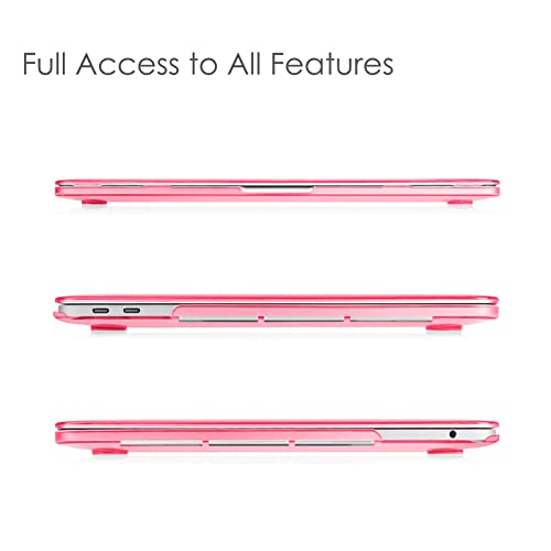 Fintie Hard Shell Case for MacBook Pro 13 Inch, Crystal Pink | A2338(M2 M1) A2251 A2289 A2159 A1989 A1706 A1708 (2016-2023) with/Without Touch Bar, Snap-On Cover, Lightweight - color: Crystal Pink, size: Pro 13 Inch
