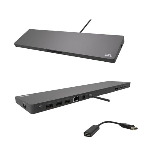Cyber Acoustics Docking Station (DS-2000), 6 Pack – USB-C with 100W Power Delivery, Laptop Cooling, Dual 4K Monitor Displays, 4 USB-A Ports, Ethernet, Includes 6 Active DisplayPort to HDMI Adapters - size: DS-2000-6 Pack