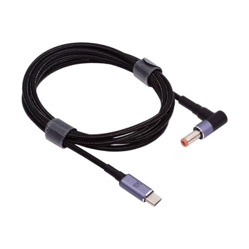 chenyang USB C to DC 5.5x2.5mm 20V Power 65W 100W 135W 140W PD Charge Cable for Laptop - color: Black 140W 5.5x2.5MM