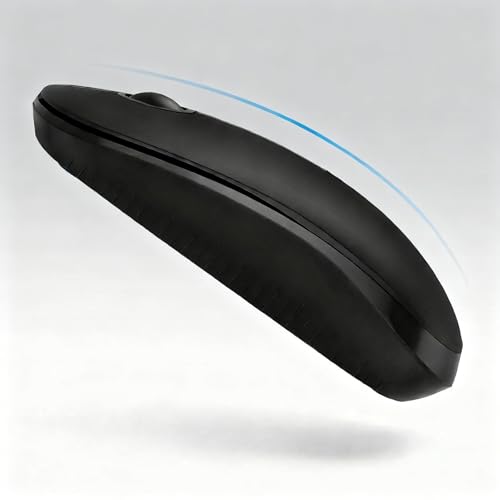 Unipows Wireless Mouse-2.4G Slim Portable Computer Mouse, Black | Nano Receiver, Less Noise Mobile Optical Mice for Notebook, PC, Laptop, Desktop - color: Black