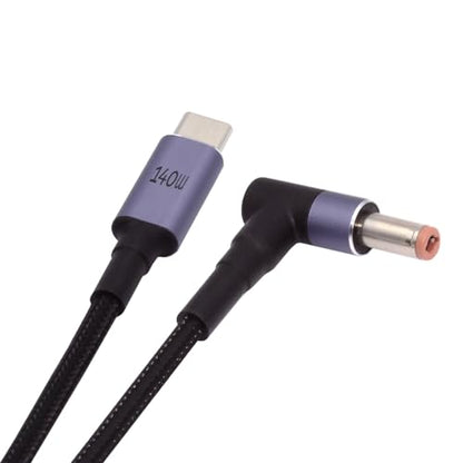 Type C USB-C Input to 20V DC 5.5 * 2.5mm Output Power 100W 135W 140W 65W PD Charge Cable for Laptop - style: 140W DC5.5X2.5MM