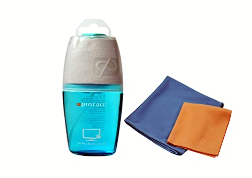 ProcareSelect Screen Cleaner with 3 Premium Microfiber Cloth for LCD & OLED 4K TV, Laptop, PC, Tablet, Mobile Phone - Easy Wipe for Mirror Shine Screen