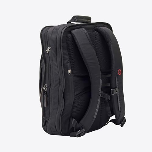 Trilogy Weekender Daypack I Opens like a suitcase, for easy packing. Expands into a 22-liter weekender bag. Hidden under sling holds yoga mat or sleeping bag, and doubles as a rear cover (Black) - color: Black
