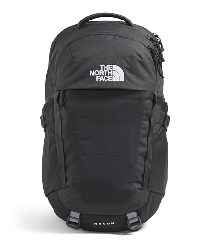 The North Face Recon Laptop Pack, Asphalt Gy Lt Hth/TNF Blk-NPF, OSFA | Daypack, Water Repellent, Laptop Sleeve, 2 Water Bottle Pockets - color: Asphalt Grey Light Heather/Tnf Black-npf, size: 30L