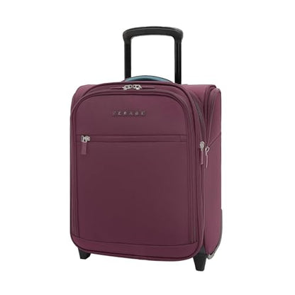 Verage Underseat Carry On Luggage with Wheels,16-Inch,Grape red | Personal Item Bag,Airline Approved, Laptop Compartment, USB Charging Port - color: Grape red, size: 16-Inch Rolling Underseat