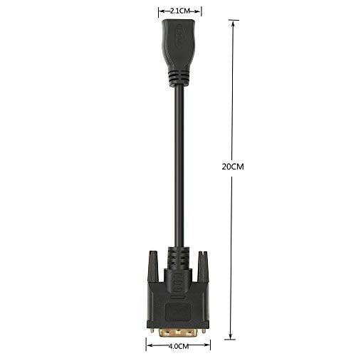 Bi-Directional HDMI Female to DVI-D(24+1) Male Adapter, 1080P DVI to HDMI Conveter (1, Black)