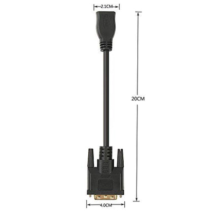 Bi-Directional HDMI Female to DVI-D(24+1) Male Adapter, 1080P DVI to HDMI Conveter (1, Black)