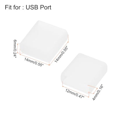uxcell 40pcs USB Male Port Silicone Protectors Anti Dust Cap Cover Transparent - color: Clear