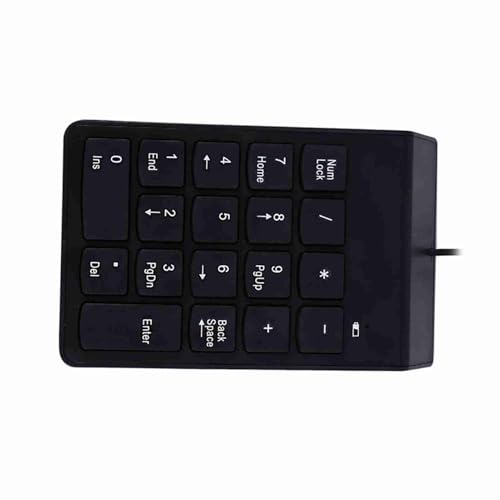 SUNGOOYUE USB Numeric Keypad, ABS Wired Number Pad 18 Keys USB 2.0 Plug and Play Spill for Laptop Desktop Data Entry Accounting Spreadsheet Users