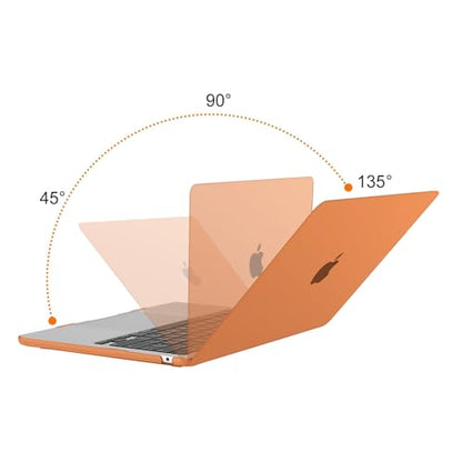 MOSISO Compatible with MacBook Air 13 inch Case M5 2026 M4 M3 M2 2025-2022 | A3449 A3240 A3113 A2681, Hard Shell&Keyboard Cover&Screen Film&Pouch for MacBook Air 13.6 inch Case, Cosmic Orange - color: Cosmic Orange