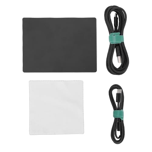 Magic Trackpad Portable, Multifunctional Wired USB Touchpad with Left Right Physical Clicks Wired Type C Connection for Laptop Desktop User (Black) - color: Black