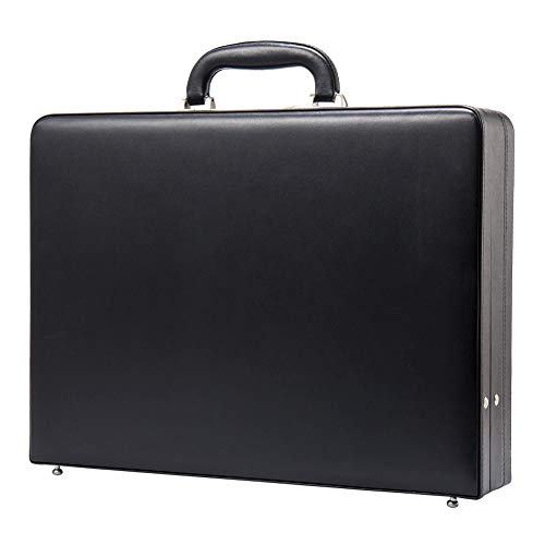 Briefcase Hard Attachment Briefcase for Men & Women/Thin Hardside Laptop Case with Combo Lock - color: Black, size: D2830