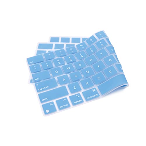 Se7enline Compatible with MacBook Keyboard Cover Skin for Mac Neo & Air 13/15 & Pro 14/16 inch (M5 M4 M3 M2 M1 A18 Pro) 2026/2025/2024/2023/2022/201 Silicone Waterproof Dustproof Durable,Aqua Blue - color: Aqua Blue