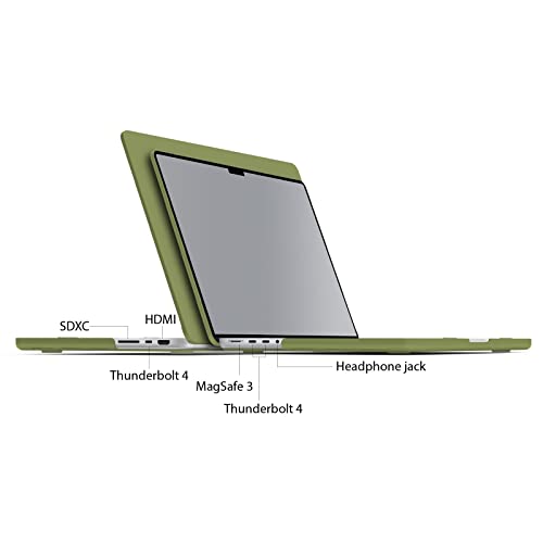 IBENZER Compatible with MacBook Pro 14 Inch Case 2026 2025 2024 2023 2022 M5 M4 M3 M2 M1 A3434 A3112 A3185 A3401 A2918 A2992 A2779 A2442 Mac Pro/Max,HardShellCase&KeyboardCover,Macha,T14MOGN+1 - color: Macha Green, size: For Macbook Pro 14" with Touch ID