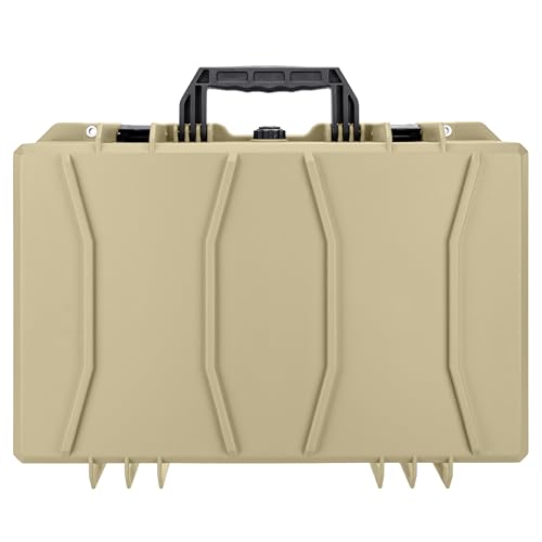 Eylar 21.6" Intact Series Carry-On Hard Camera Case, Lightweight and Durable Stacker Design with Foam (Tan) - color: Tan