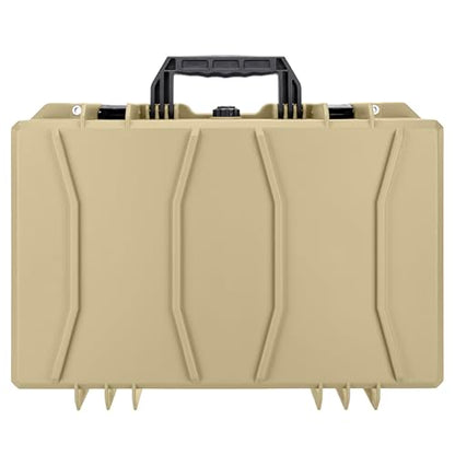 Eylar 21.6" Intact Series Carry-On Hard Camera Case, Lightweight and Durable Stacker Design with Foam (Tan) - color: Tan