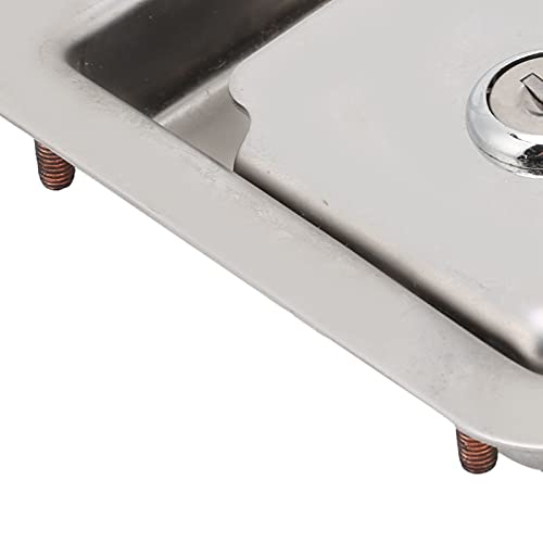 Truck Door Lock, Tool Box Lock, Stainless Steel Door Lock Industrial Supplies Generator Set Panel Lock with 2 Keys Square for Tool Box Electric Cabinet